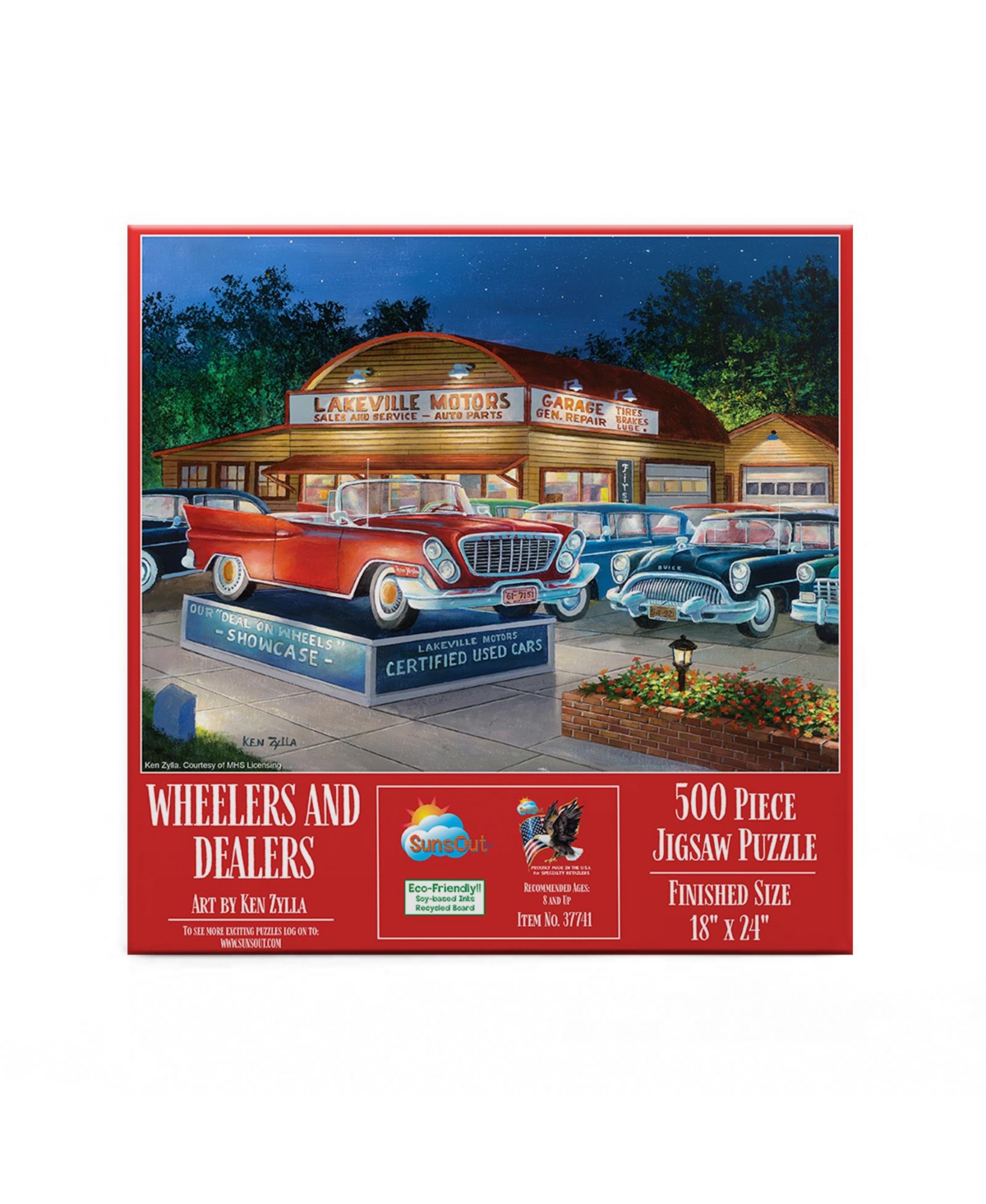 SunsOut Wheelers and Dealers 500 piece Jigsaw Puzzle for Adults