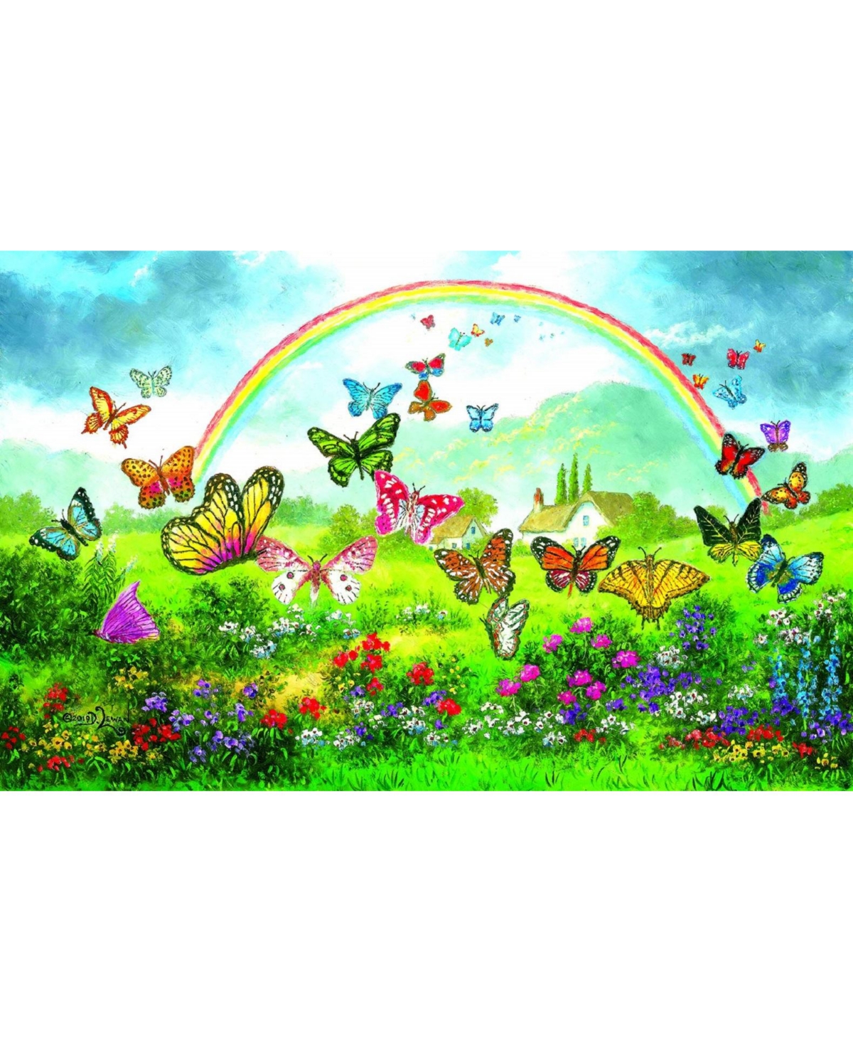 SunsOut Butterfly Holiday 550 piece Jigsaw Puzzle for Adults