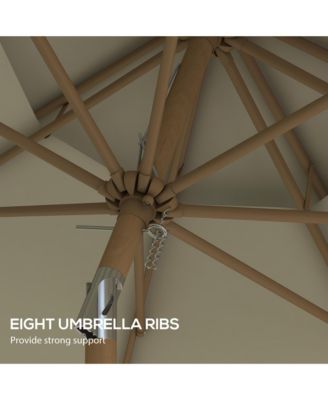 9' Patio Umbrella with Tilt and Crank, Outdoor Umbrella,