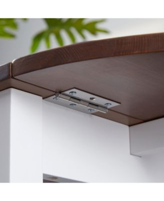 55" Wood Kitchen Table, Drop Leaf Tables for Small Spaces,