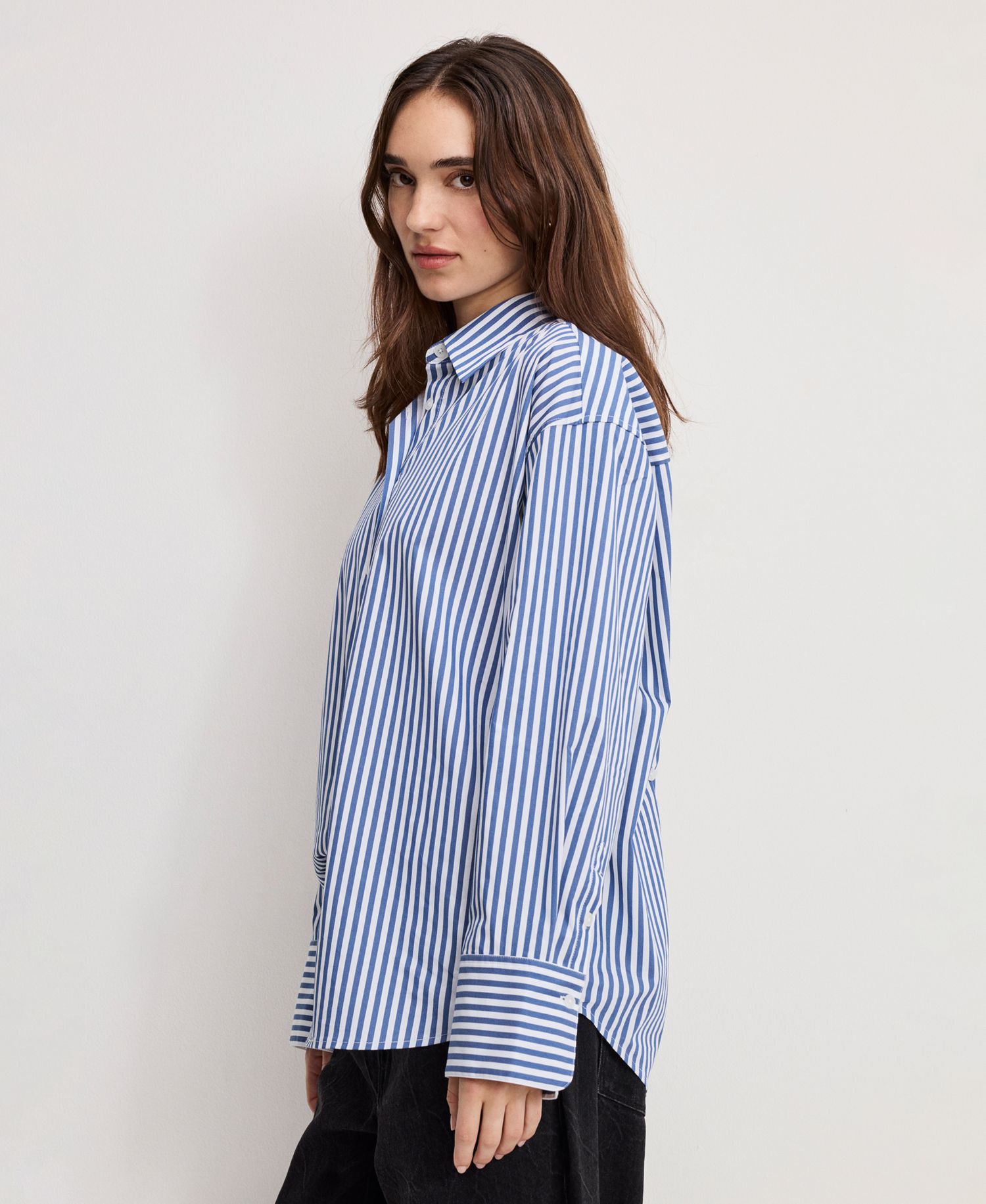 Women's Poplin Oversized Shirt, Regular and Plus