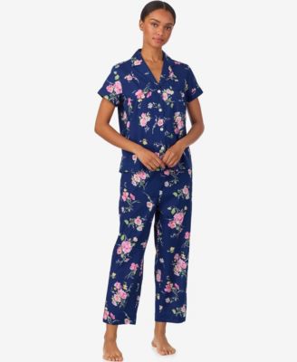 Petite Cropped Short Sleeve Pajama Set