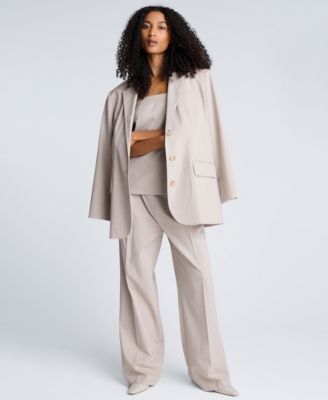 Women's Three Button Plaid Blazer