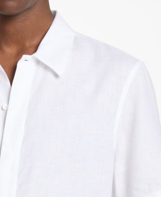 Men's Point Collar Linen Shirt