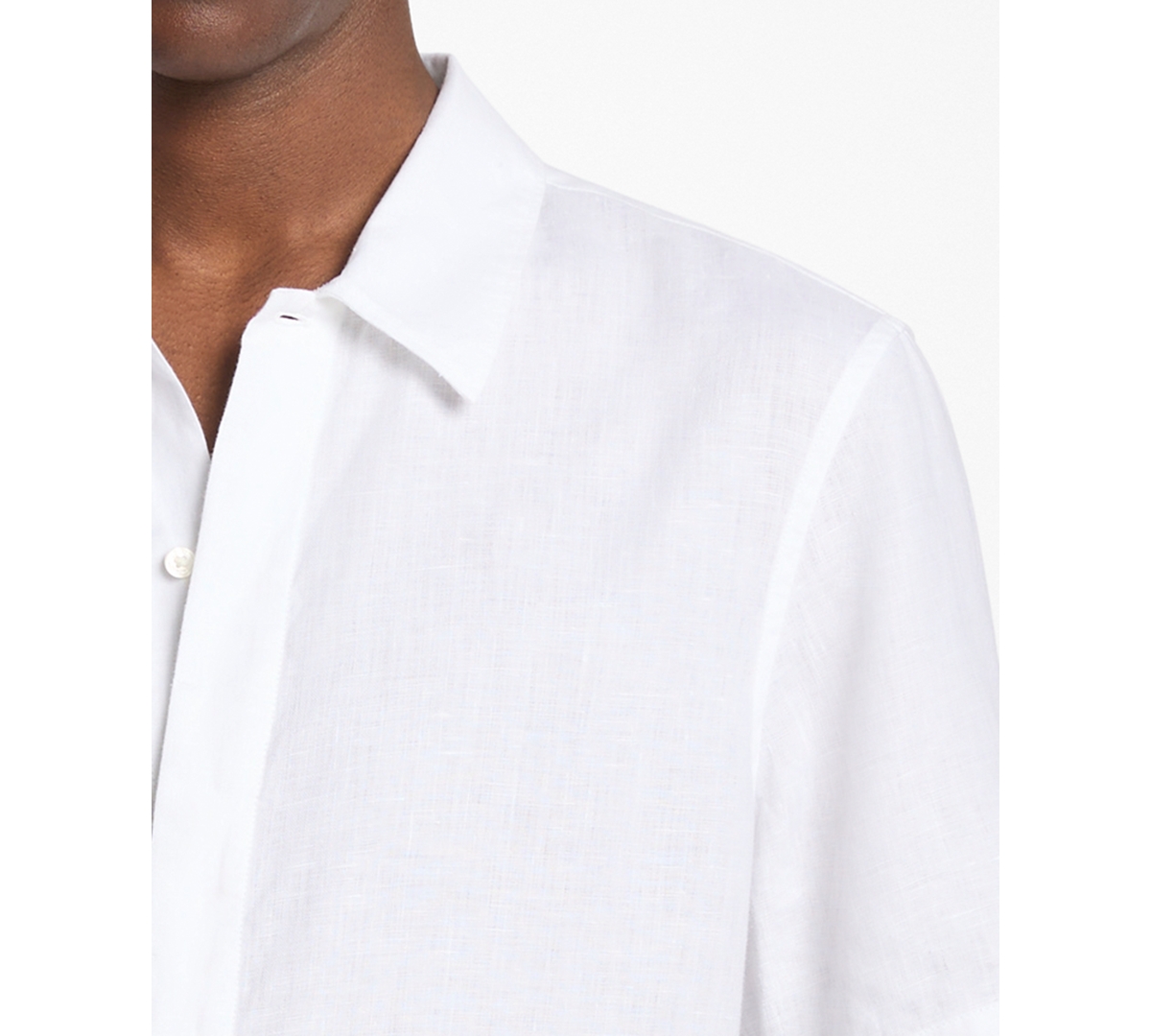Michael Kors Men's Point Collar Linen Shirt