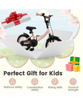 14 Inch Kids Bike with Adjustable Training Wheels