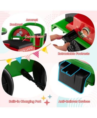 6V Kids Ride On Train with Carriage and LED Lights