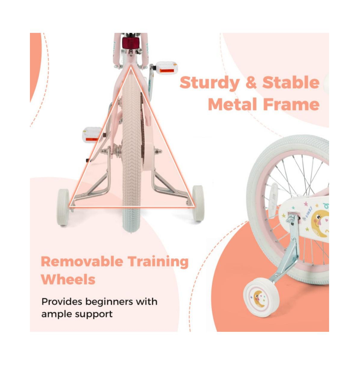 Hongge Inch Kids Bike with Adjustable Training Wheels