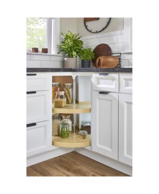 24'' Lazy Susan Pie-Cut Polymer 2-Shelf, Almond, 6942-24-15-52