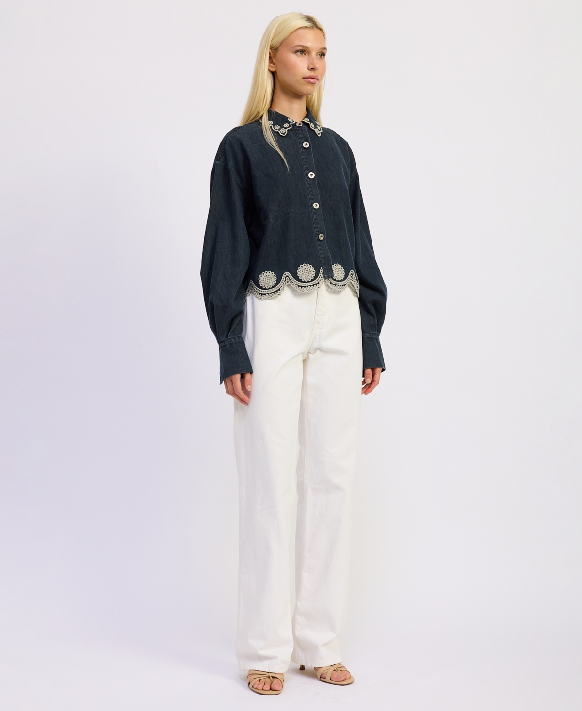 En Saison Women's Natalia Button Front Top