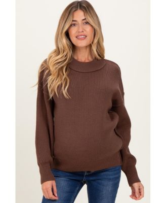 Maternity Wide Neck Drop Shoulder Sweater