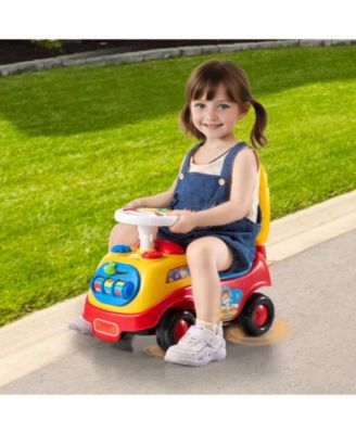 Ride On Push Car for Toddlers 1-3, Sit-to-Stand Racer with Music Wheel, Horn & Under-Seat Storage, Ride Toy for Boys Girls