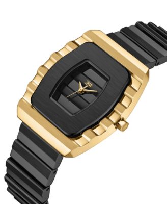 Women's Atlas Swiss Quartz Black Stainless Steel Watch, 34mm