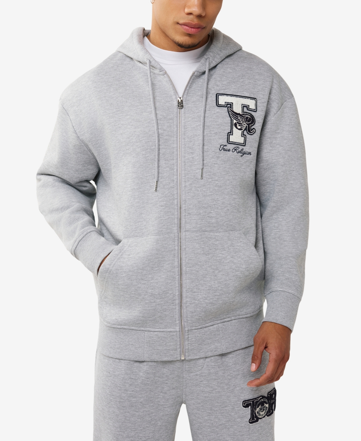 True Religion Men's World Tour Champs Zip Up Sweatshirt