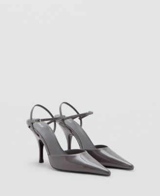 MANGO - Women's Patent Leather Effect Heel Shoes