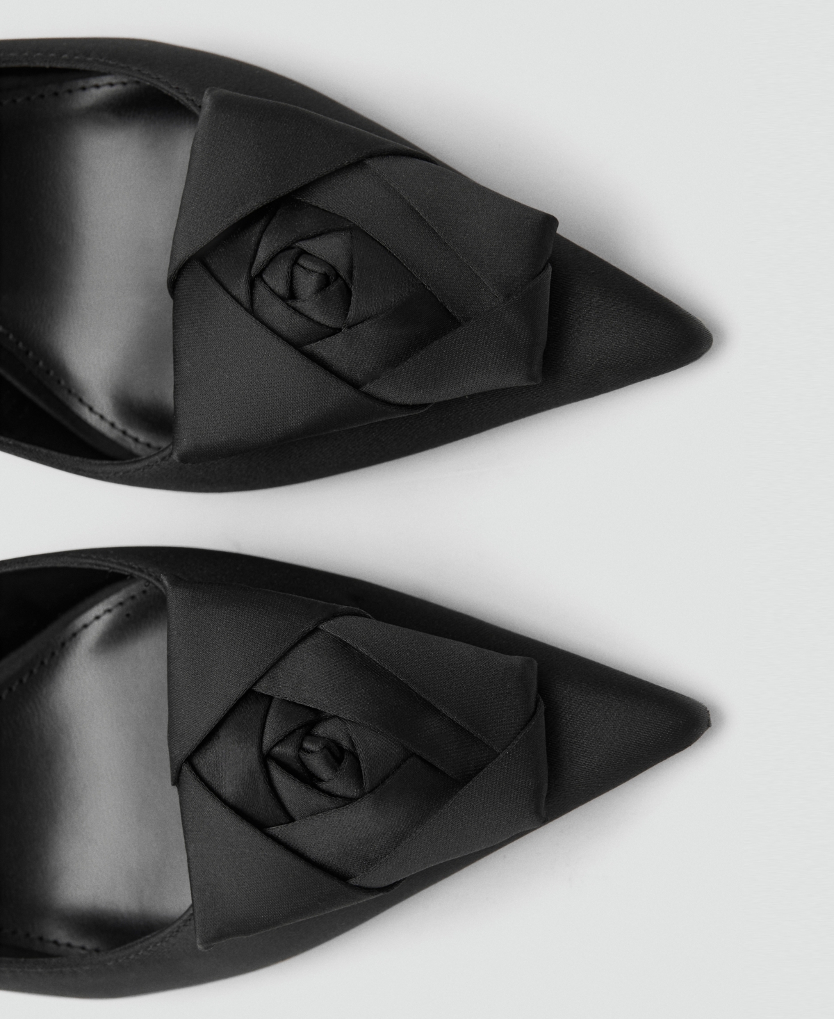 Mango Women's Satin Floral Shoes