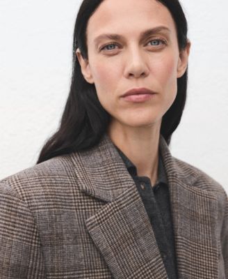 Women's Wool Check Blazer