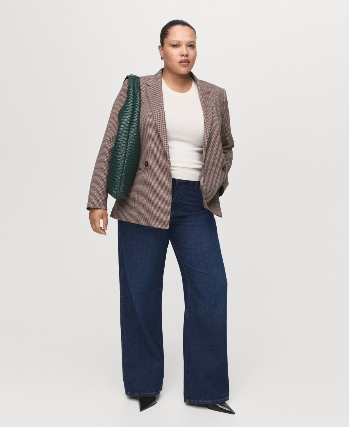 Mango Women's Danila High-Waisted Wide-Leg Jeans