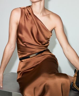 Women's Asymmetrical Satin Dress