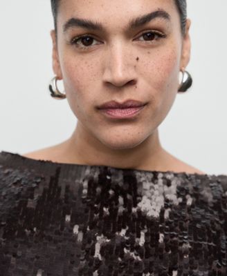 Women's Bell-Sleeved Sequins Top