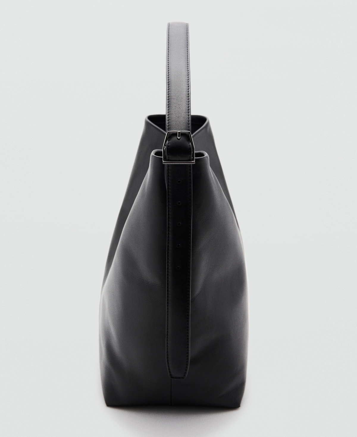 Mango Women's Leather Bucket Bag