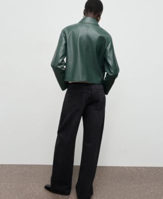 Women's Pockets Faux-Effect Jacket