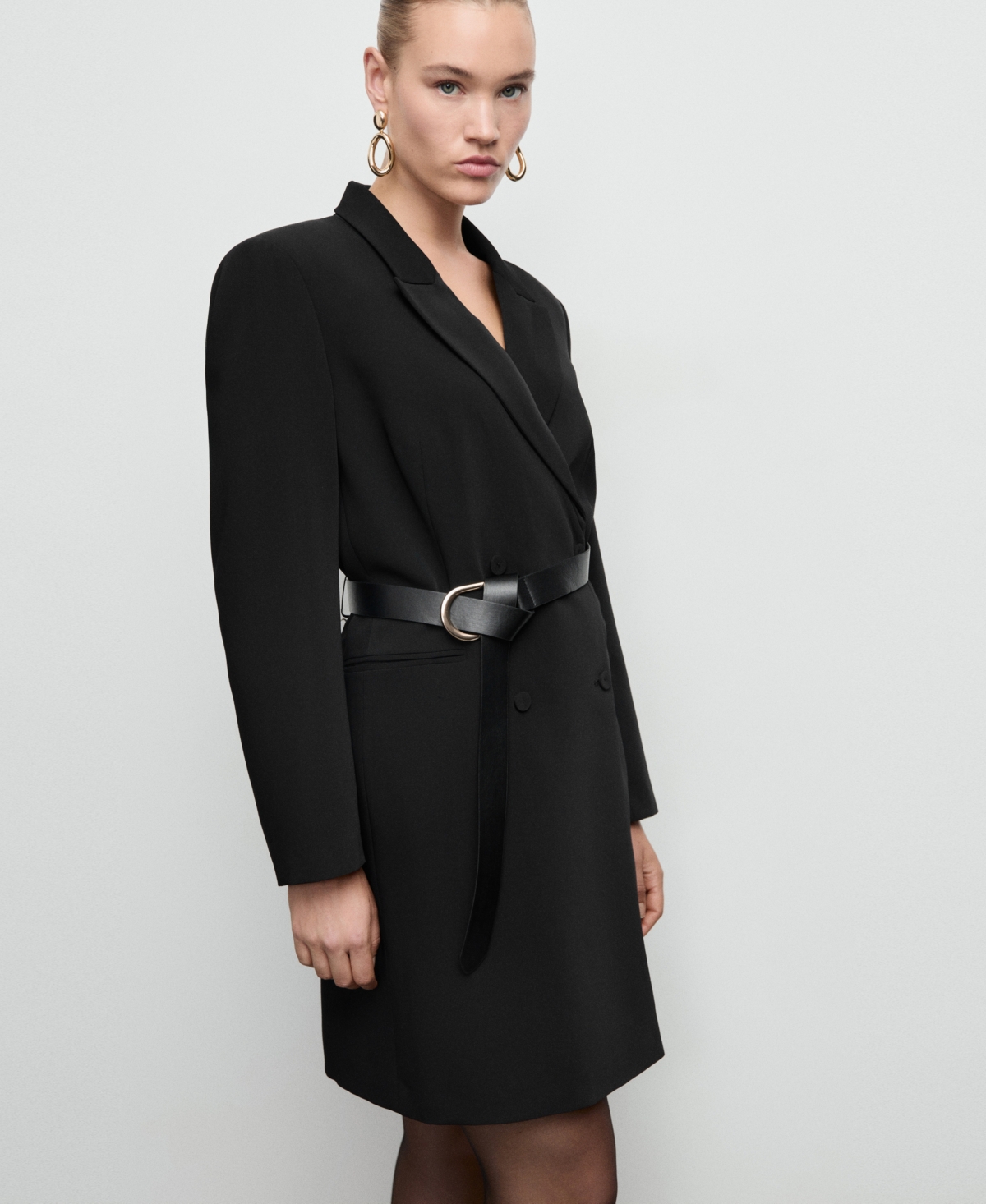 Mango Women's Double-Breasted Blazer-Style Dress