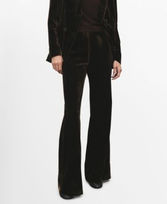 MANGO - Women's Velvet Suit Pants