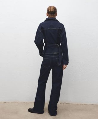 Women's Drawstrings Flared Jeans