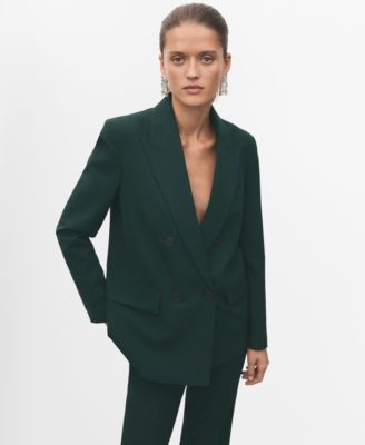 Women's Double-Breasted Suit Blazer