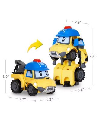 4" Transforming Robot - Bucky | Emergency Rescue Vehicle Action Figures | Kids Educational Pretend Play Toy