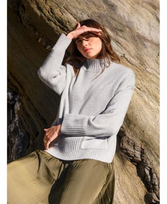 Women's Flecked Patch Pocket Sweater