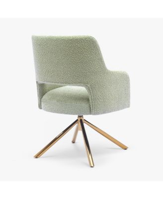Mid-Century Modern Large Boucle Swivel Accent Arm Chair
