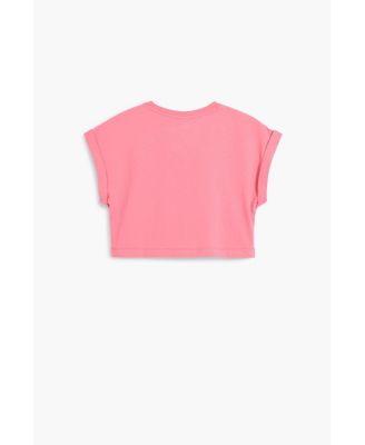 Girls Girls's Strawberry sequin cropped T-shirt