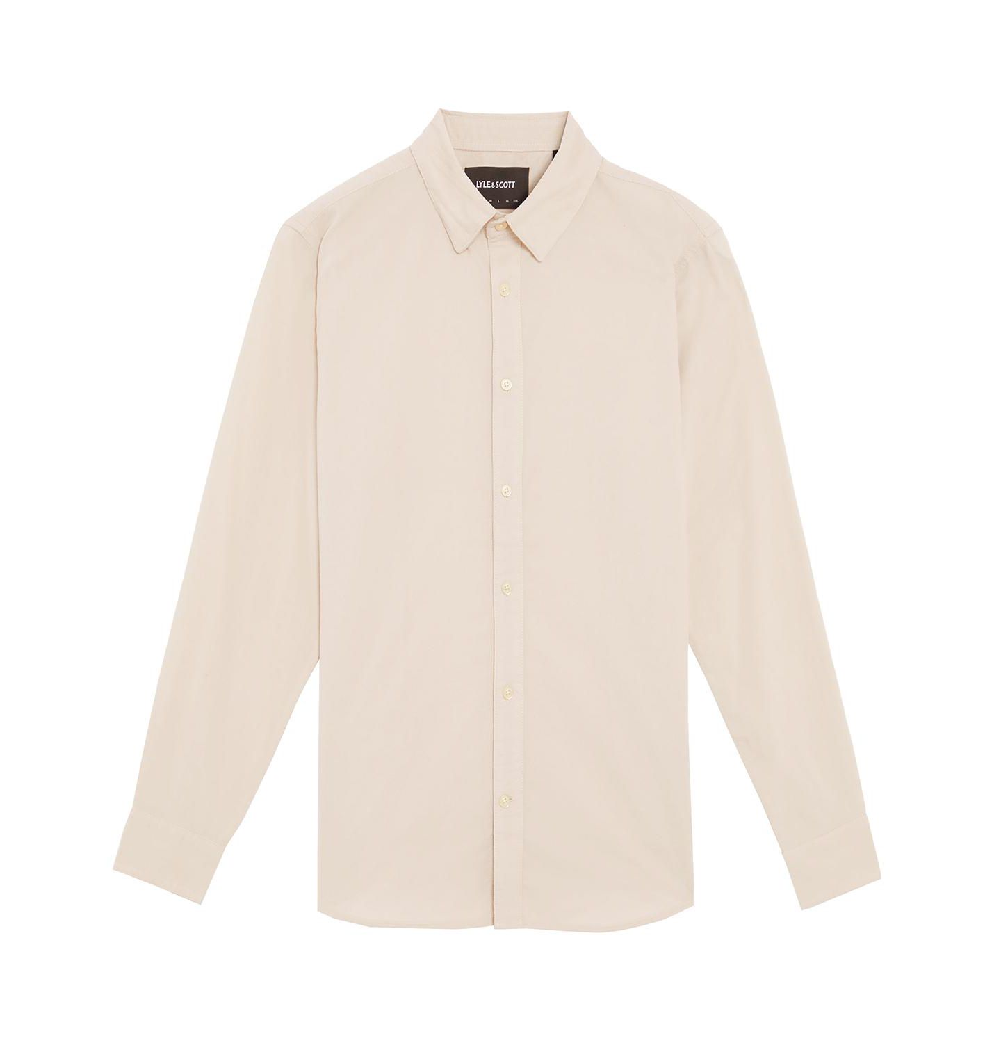 Мужская рубашка Lyle & Scott Long Sleeve Micro Corduroy, цвет: Putty — фото 2
