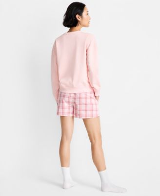 Women's Rest Plaid Poplin Pajama Boxer Shorts
