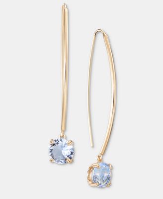 Solitaire Stone Threader Earrings