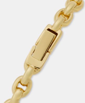 Gold-Tone Cubic Zirconia Chain Bangle Bracelet