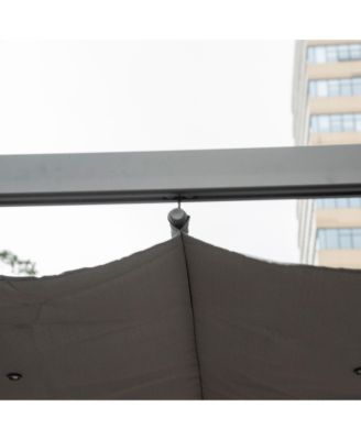 10' x 10' Pergola with Retractable Shade Canopy, Aluminum,