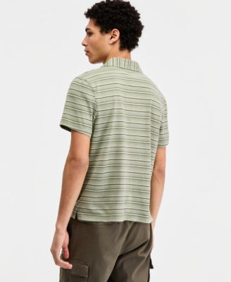 Men's Cotton Ombr&eacute;-Stripe Polo Shirt