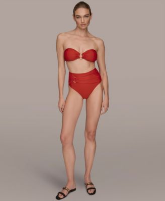 Donna Karan Women's High-Waist Bikini Bottoms