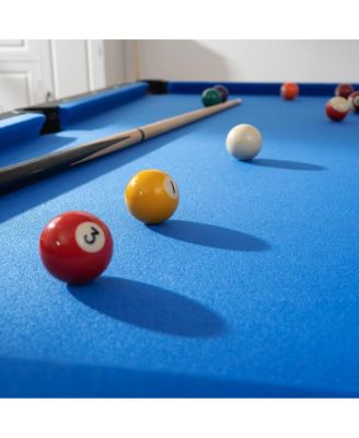 Foldable Pool Table with Cue Sticks & Accessories – Indoor MDF & Steel Billiard