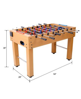 MDF Foosball Table with Steel Rods,  Modern Foosball Table with Non-Slip Handles for Adults, Indoor Soccer Game Table