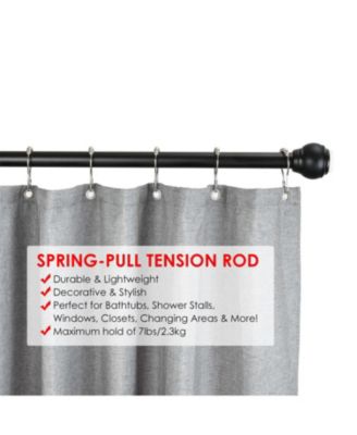 Adjustable Shower Curtain Rod 42” -72”, Spring tension Stainless Steel Telescoping Rod, Heavy Duty, Rust Resistant