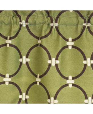 100% Cotton High Quality Rings Tailored Window Valance with 1.5" Rod Pocket 50" W X 12" L Green