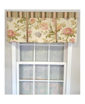 3" Rod Pocket High Quality Fabric Casa di Fiori Pleated Valance for Windows 50" x 16" Cameo