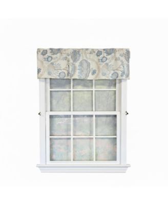 100% Cotton High Quality Serene Tailored Window Valance with 1.5" Rod Pocket 50" W X 12" L Blue