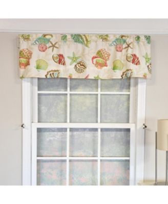 100% Cotton High Quality Beachbound Tailored Window Valance with 1.5" Rod Pocket 50" W X 12" L Multi