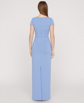 Women's Square Neck Front-Cascade Gown