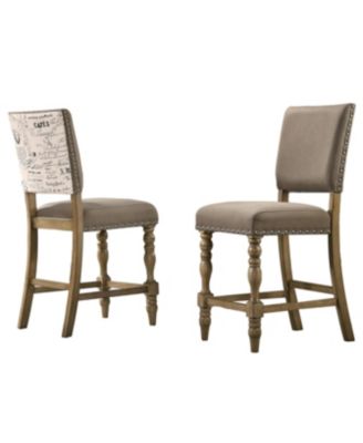 Streamdale Rustic Counter Height Dining Chair Set (Set of 2)